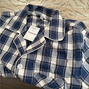 Fruit of the Loom Blue and White Plaid Shirt